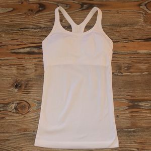 Lululemon Athletica White Ebb to Street Racerback Workout Tank Top | Size 2